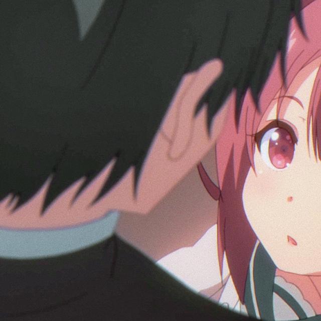 动漫情头今天的晚霞和你一样甜