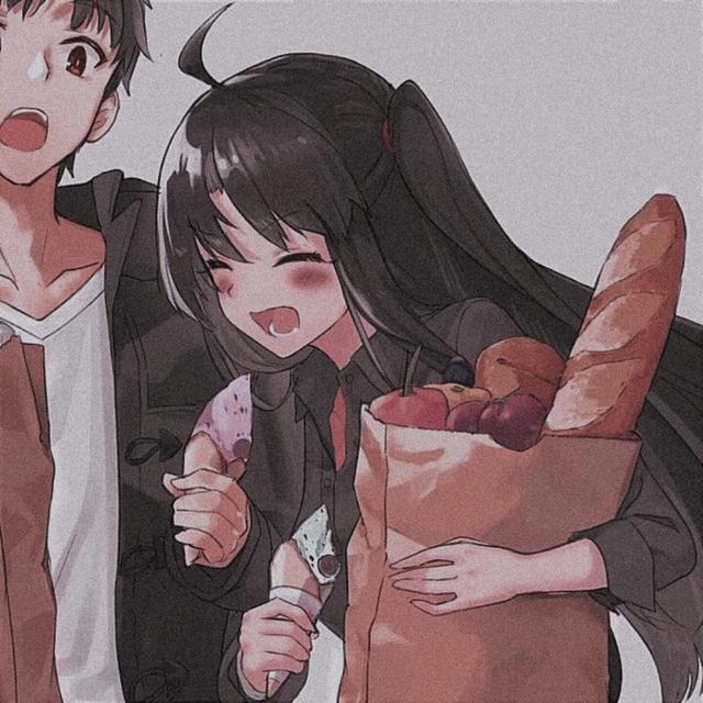 动漫情头今天的晚霞和你一样甜