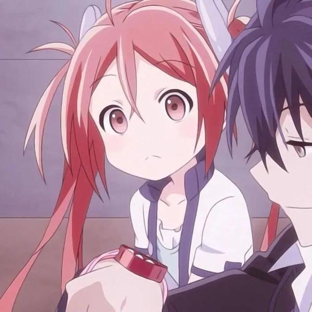 动漫情头今天的晚霞和你一样甜