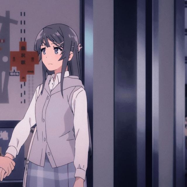 《青春猪头》樱岛麻衣和梓川咲太，动漫头像，情头自剪无水印分享