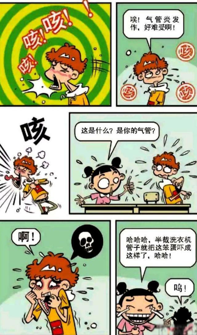 衰漫画：阿衰读书起一身“鸡皮疙瘩”，智商测试结果只有个位数！