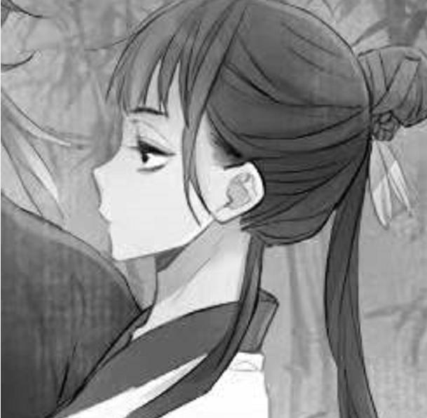 古风动漫情侣头像，橘色和蓝色，这是最明亮的颜色！