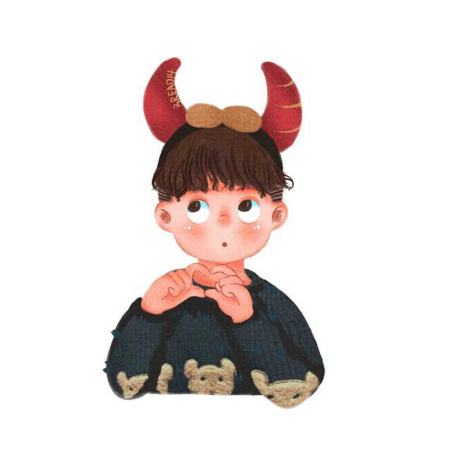 牛年牛头像，万千人海遇到你，治愈呆萌版二次元情头