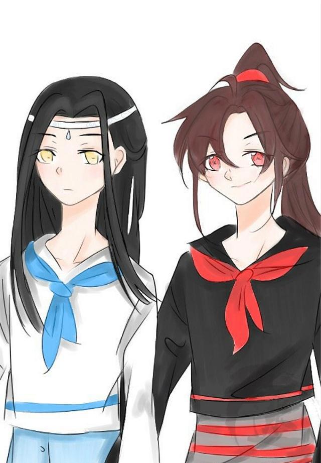 魔道祖师：忘羡五组情头 两组学生装壁纸，全见过？绝不可能！