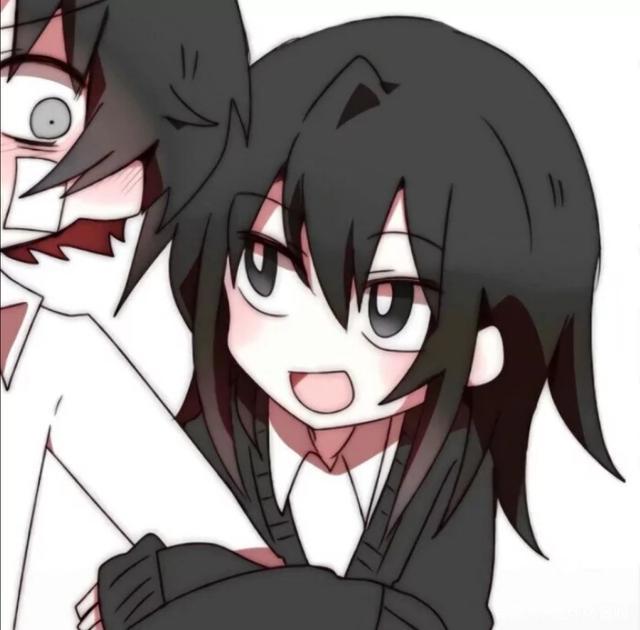 情侣头像：黑白色系动漫情头cpdd