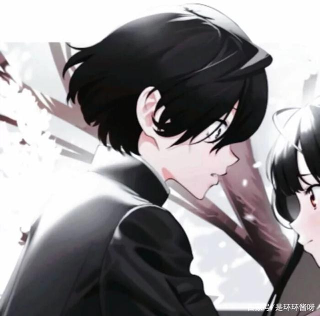 情侣头像：黑白色系动漫情头cpdd