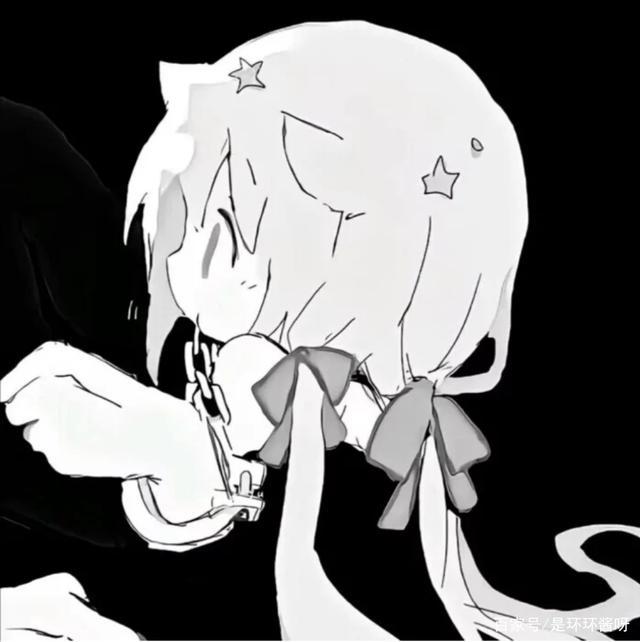 情侣头像：黑白色系动漫情头cpdd