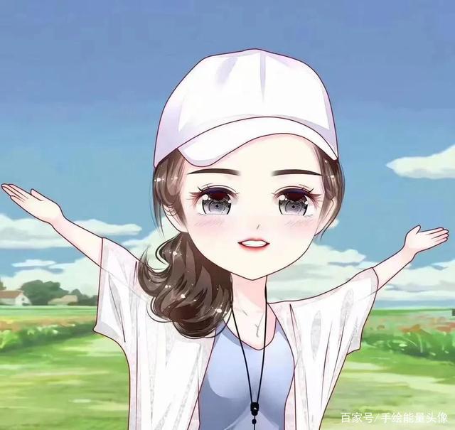 真人手绘动漫版女生微信头像，美丽可爱萌萌哒！