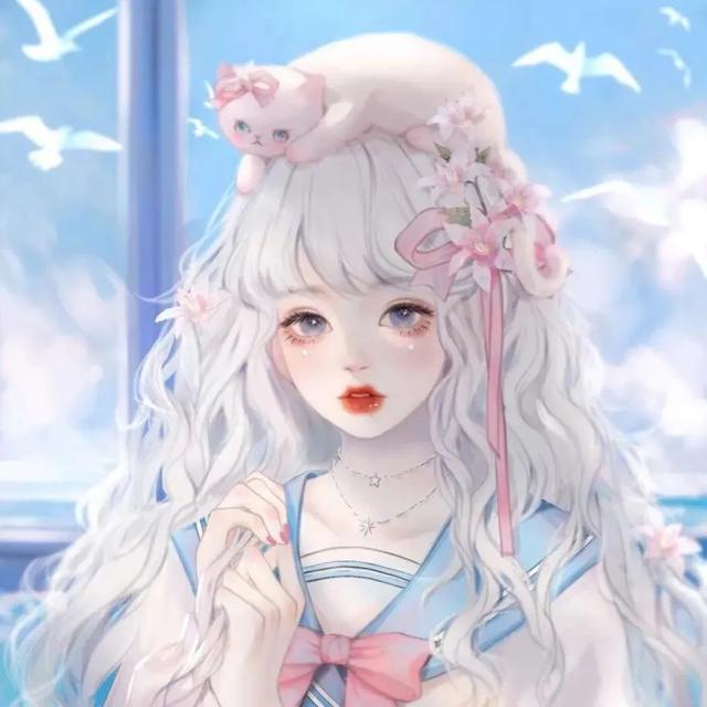 唯美仙气动漫女生头像｜道一声晚安