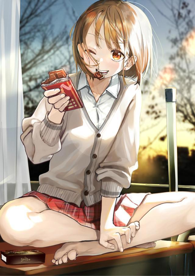 学长，请收下我的巧克力！分享一组P站动漫女生头像