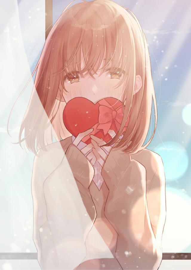 学长，请收下我的巧克力！分享一组P站动漫女生头像