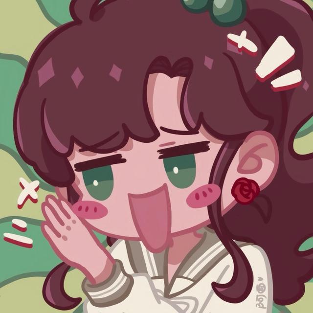 超萌版《美少女战士》头像,火野丽表情调皮,月野兔萌化了