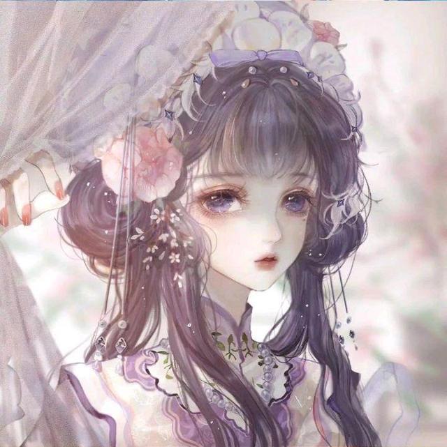 动漫女生头像：热情这东西耗尽了，就只剩下疲惫和冷漠