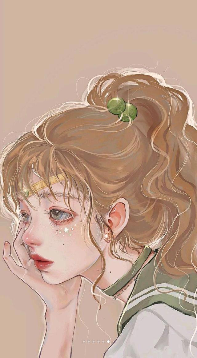 动漫女生头像：热情这东西耗尽了，就只剩下疲惫和冷漠