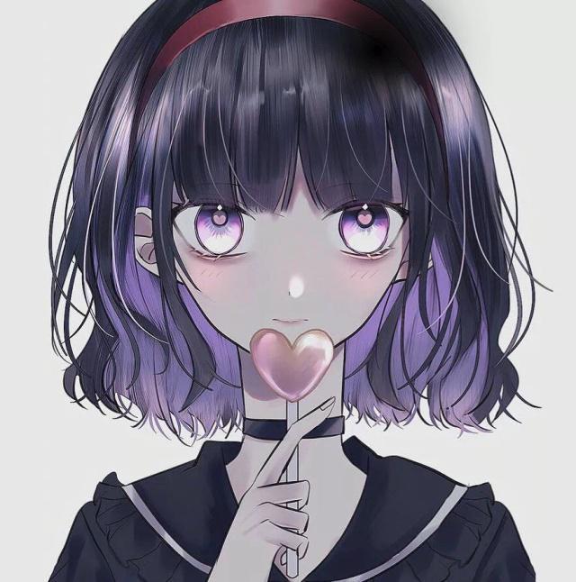 简约动漫二次元男女情侣头像