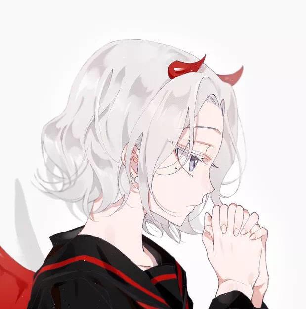 简约动漫二次元男女情侣头像