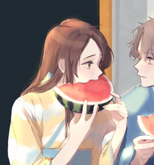 简约动漫二次元男女情侣头像