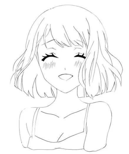 「CG原画插画教程」可爱动漫女生头像手绘线稿素材