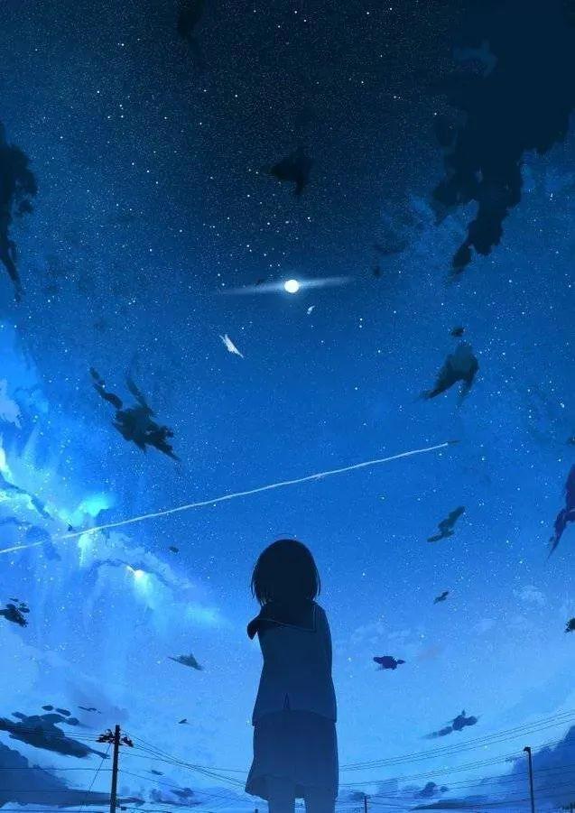 第528期｜背影头像：0105优质星空闪亮动漫 真人背影女生头像