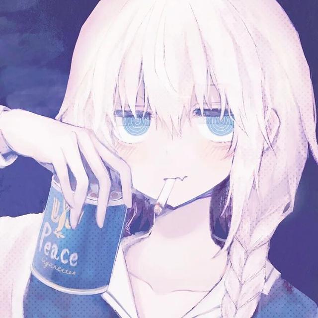 蓝色系手绘女生头像：被人理解是一件很奇妙的事