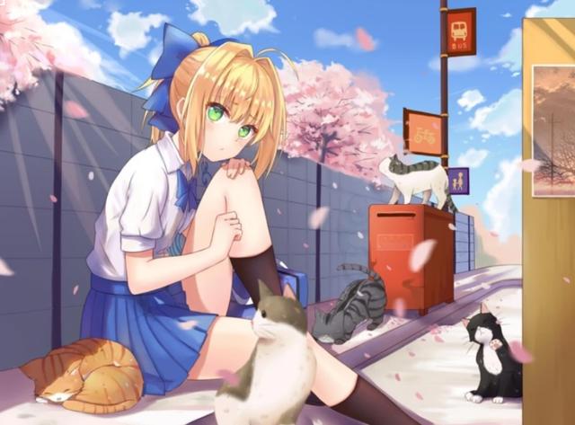 动漫女生头像：整个世界你在就好，余生只望岁月静好