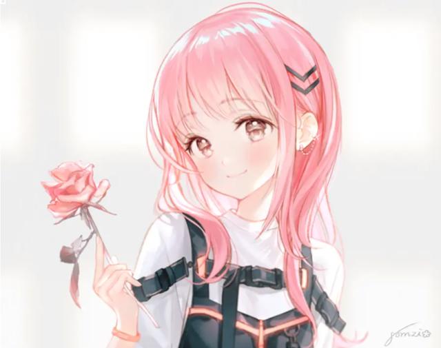 动漫女生头像：整个世界你在就好，余生只望岁月静好