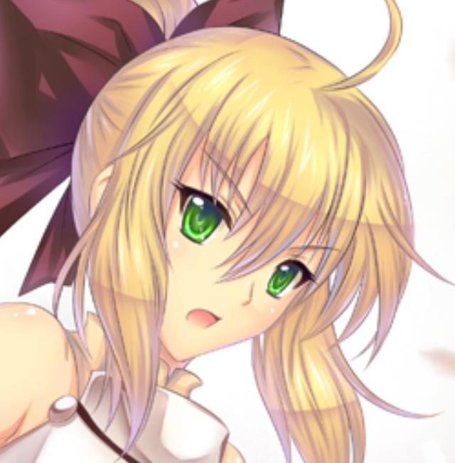 二次元动漫头像，金色头发的女孩，希望每一天都能开开心心