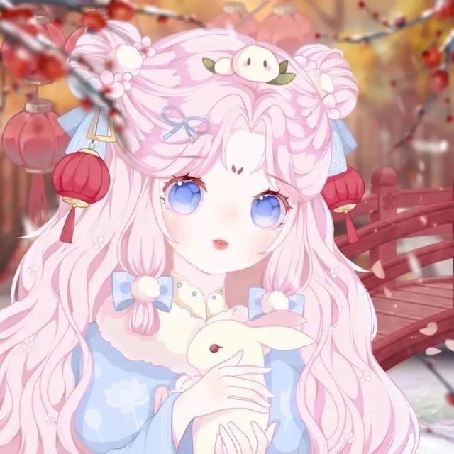 二次元可爱闺蜜头像｜擦肩而过