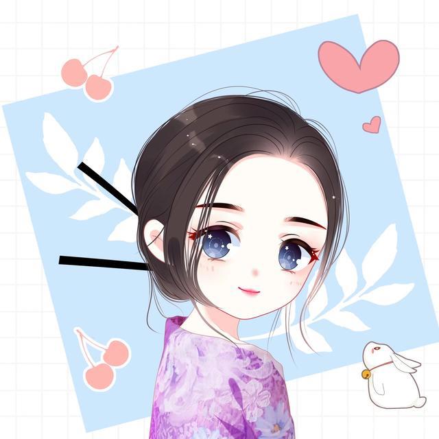 女生卡通头像设计，换上喜欢的头像，去见你想见的人