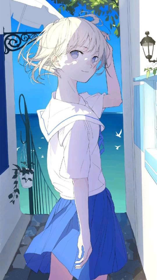 超美二次元女生动漫头像：我见青山多妩媚，料青山见我应如是