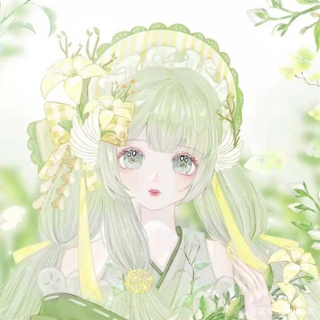 绿色系小清新可爱女生头像