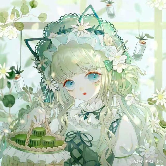 绿色系小清新可爱女生头像