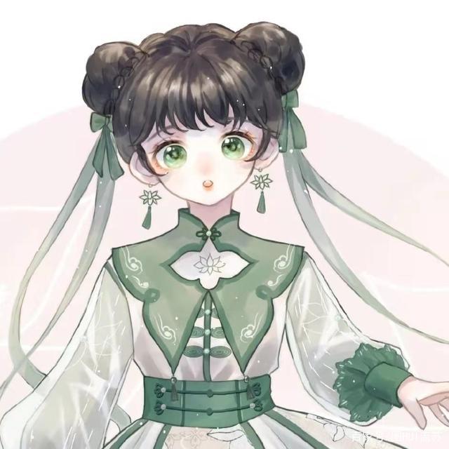 绿色系小清新可爱女生头像
