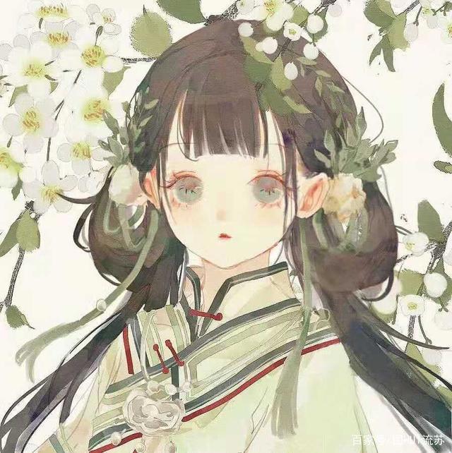 绿色系小清新可爱女生头像