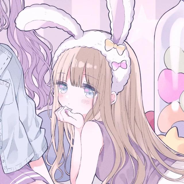 动漫女生闺蜜头像｜爱情可以晚点到