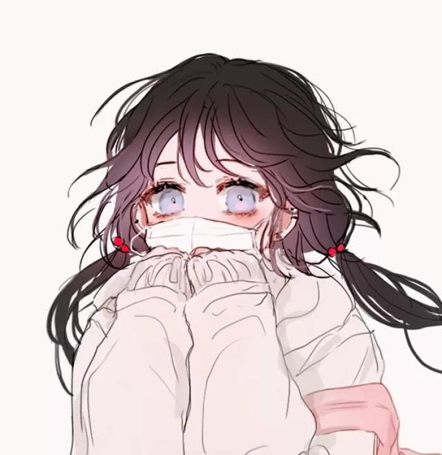 精美动漫女生头像“在这个冬天的开端，我按下了关于你的消除键”