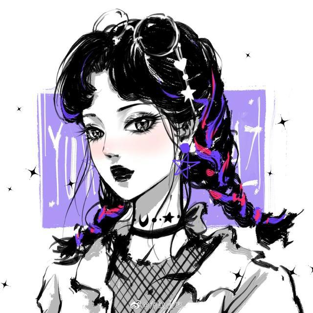 高冷霸气御姐动漫卡通闺蜜头像