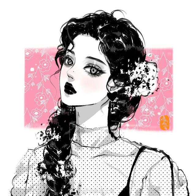 高冷霸气御姐动漫卡通闺蜜头像