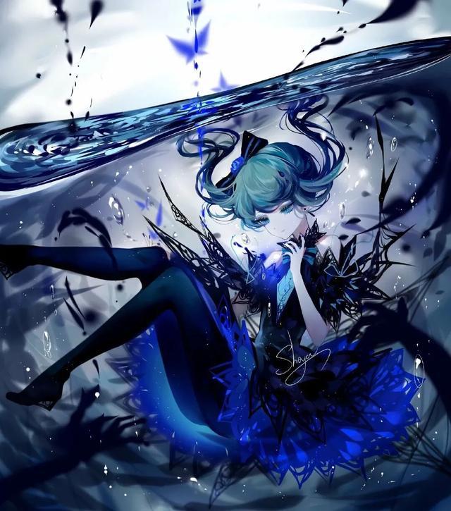 动漫头像：暗系少女系列