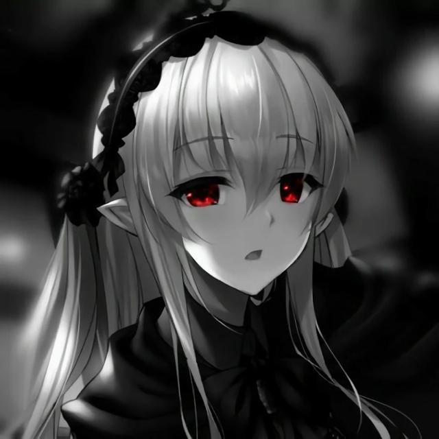 动漫头像：暗系少女系列