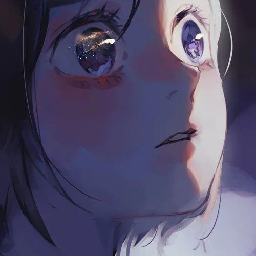 藏匿星空的温柔动漫女生头像