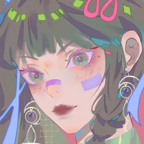 藏匿星空的温柔动漫女生头像