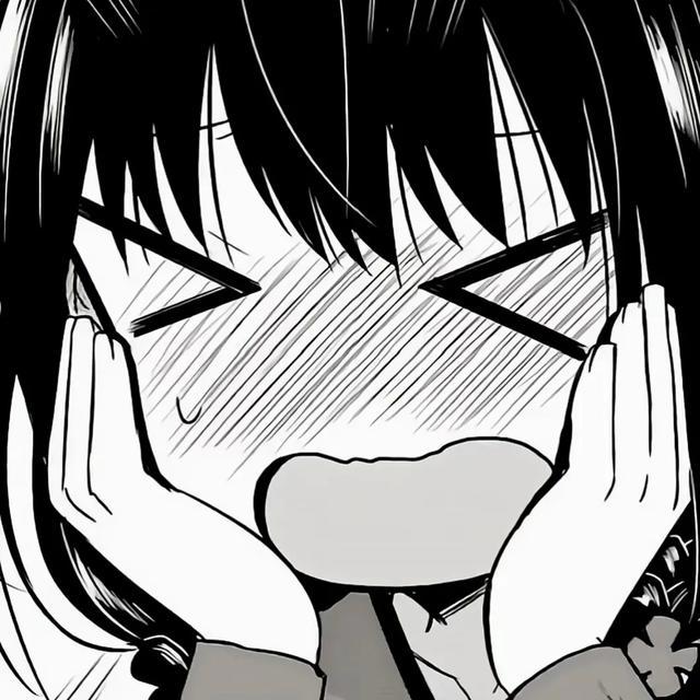 超级奈斯的黑白漫画风女生头像