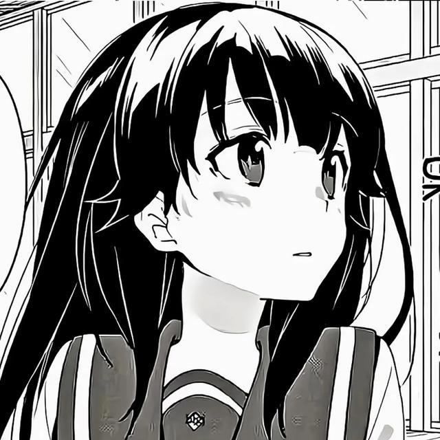 超级奈斯的黑白漫画风女生头像