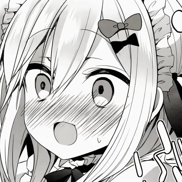 超级奈斯的黑白漫画风女生头像