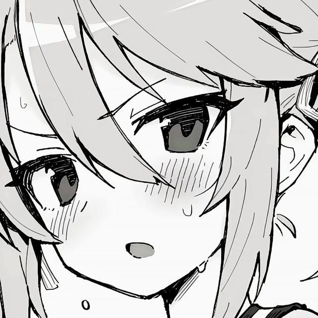 超级奈斯的黑白漫画风女生头像