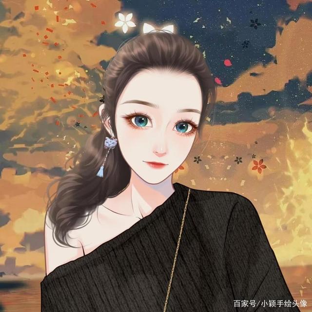 精致女生头像，美好的季节，唯美的手绘漫画头像