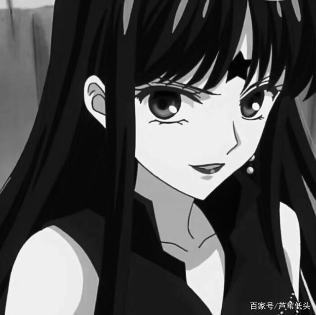 动漫女生头像：黑白系，酷丧
