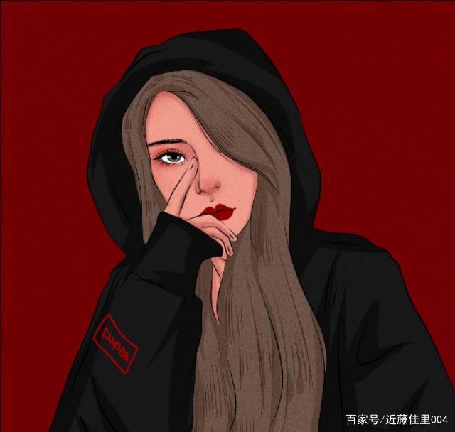 最新手绘头像女生动漫单人微信头像。