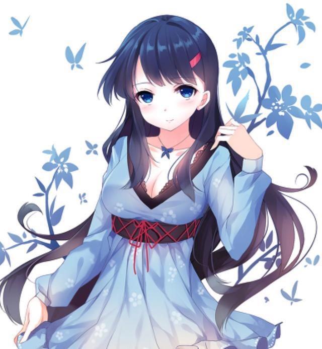 动漫美图欣赏：紫色系列女生头像，呆萌可爱的二次元美少女！